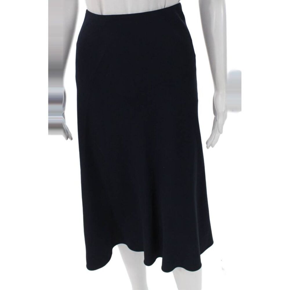 The Row Women A-Line Wool Skirt Black Pull On Long Size L